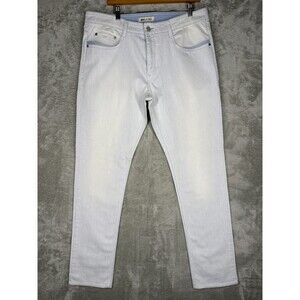 MAC JEANS Arne Pipe Denim Jeans Men 36x34 Mix Stretch Light Blue Designer German